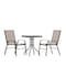 Flash Furniture 3PC Patio Set-23.5SQ Glass Table, 2 Brown Chairs TLH-073A1303C-BN-GG - alternate 9